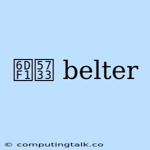 深圳 Belter