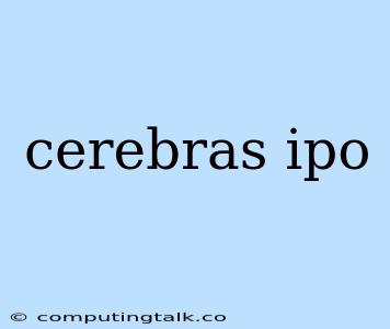 Cerebras Ipo