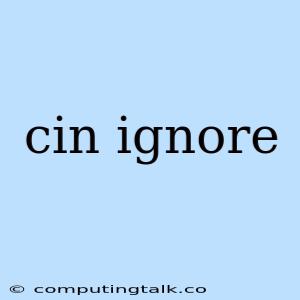 Cin Ignore