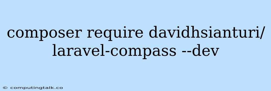 Composer Require Davidhsianturi/laravel-compass --dev