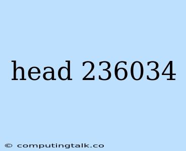 Head 236034