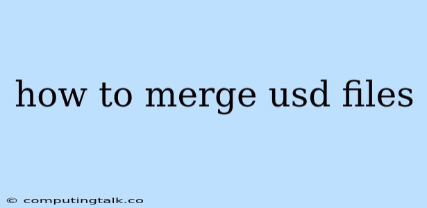 How To Merge Usd Files