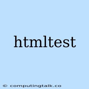 Htmltest