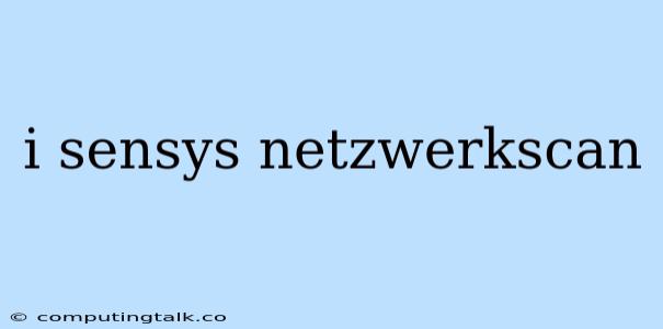 I Sensys Netzwerkscan