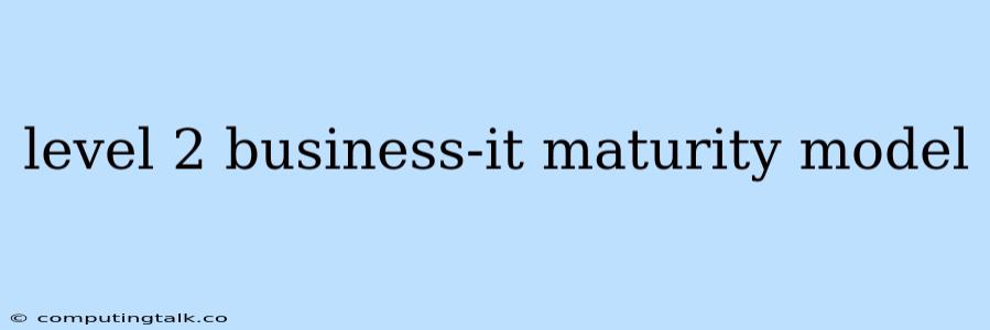 Level 2 Business-it Maturity Model