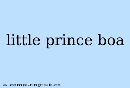 Little Prince Boa