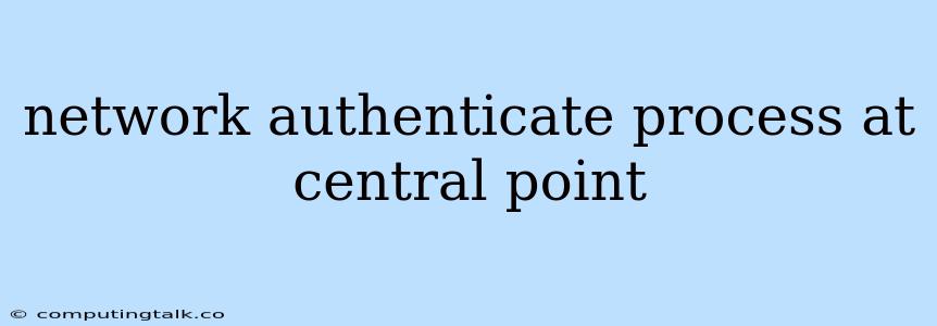 Network Authenticate Process At Central Point