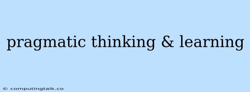 Pragmatic Thinking & Learning