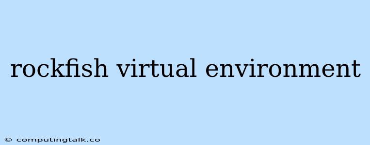 Rockfish Virtual Environment