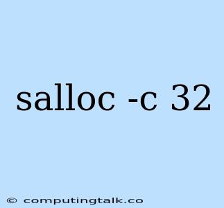 Salloc -c 32