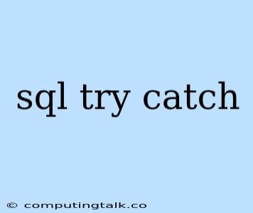 Sql Try Catch