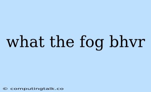 What The Fog Bhvr